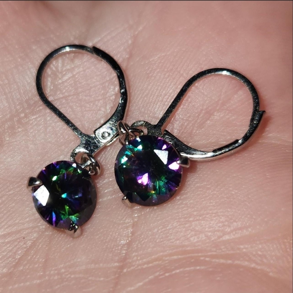 Elegant Multicolor Stone Drop Earrings
